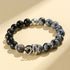 Silver Sheen Obsidian Snowflake Obsidian(Wrist Circumference: 15-18cm)