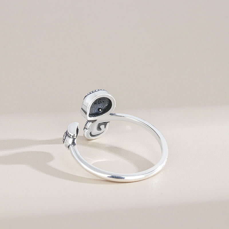 KarmaRipple's 925 Sterling Silver Year Of The Snake Balance Adjustable Ring p2