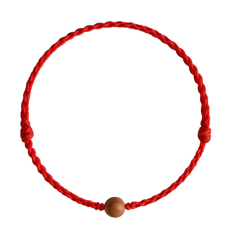 KarmaRipple's Authentic Peach Wood Bead Ward Off Evil Spirits Woven Bracelet p27