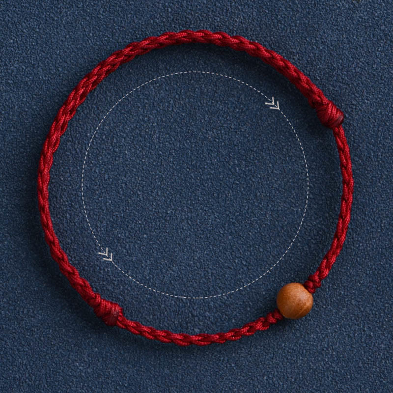 KarmaRipple's Authentic Peach Wood Bead Ward Off Evil Spirits Woven Bracelet p29