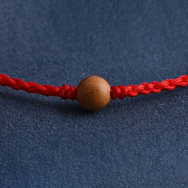 KarmaRipple's Authentic Peach Wood Bead Ward Off Evil Spirits Woven Bracelet p21