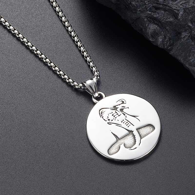 KarmaRipple's Titanium Steel Year Of The Snake Balance Pendant Necklace p3