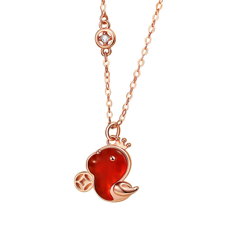 KarmaRipple's 925 Sterling Silver Hetian Jade Red Agate Year Of The Snake Blessing Pendant Necklace p6