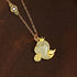 925 Sterling Silver Hetian Jade (Hetian Jade Color Is Random Dark Or Light Color)