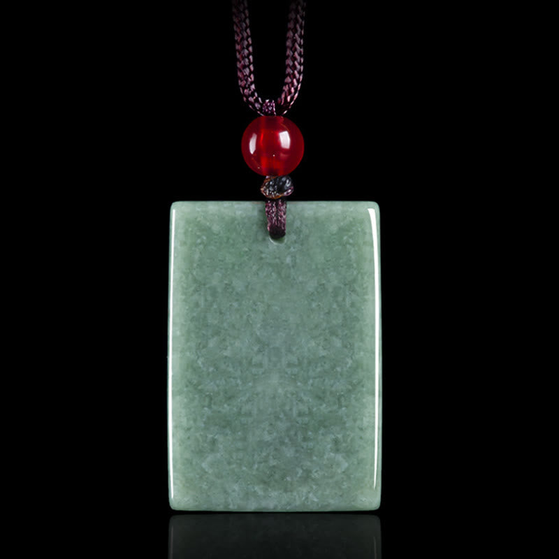 KarmaRipple's Formless Buddha Jade Square Amulet Prosperity String Pendant Necklace p3