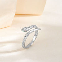 KarmaRipple's 925 Sterling Silver Year Of The Snake Adjustable Protection Ring