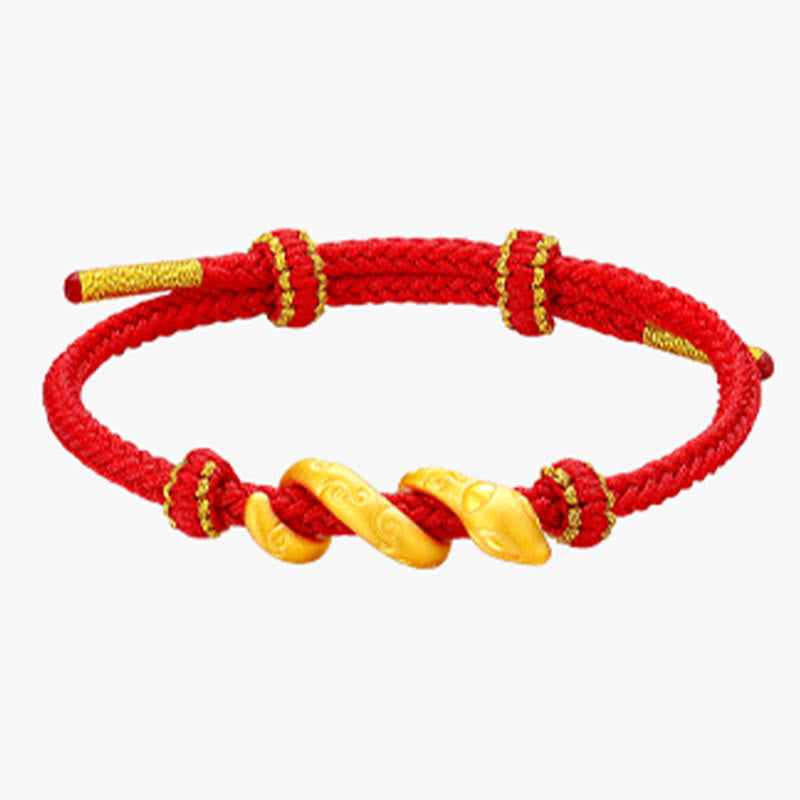 KarmaRipple's 999 Gold Red String Year Of The Snake Protection Bracelet p5