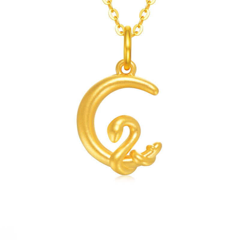 KarmaRipple's 999 Gold Moon Year Of The Snake Fortune Pendant Necklace p1