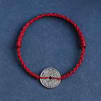KarmaRipple's 925 Sterling Silver Coin Protection Woven Bracelet Anklet