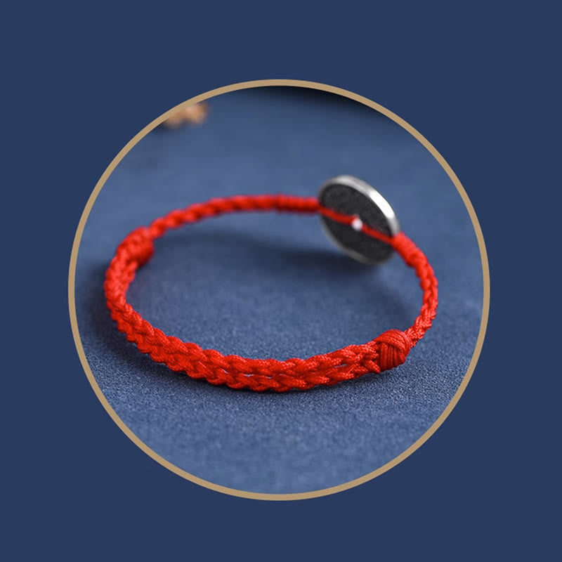 KarmaRipple's 925 Sterling Silver Coin Protection Woven Bracelet Anklet p14