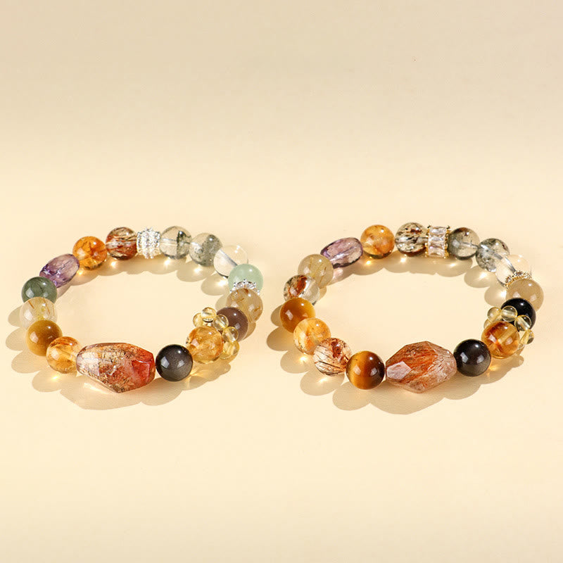 KarmaRipple's Super Seven Gemstone Topaz Obsidian Tiger Eye Positivity Bracelet p15