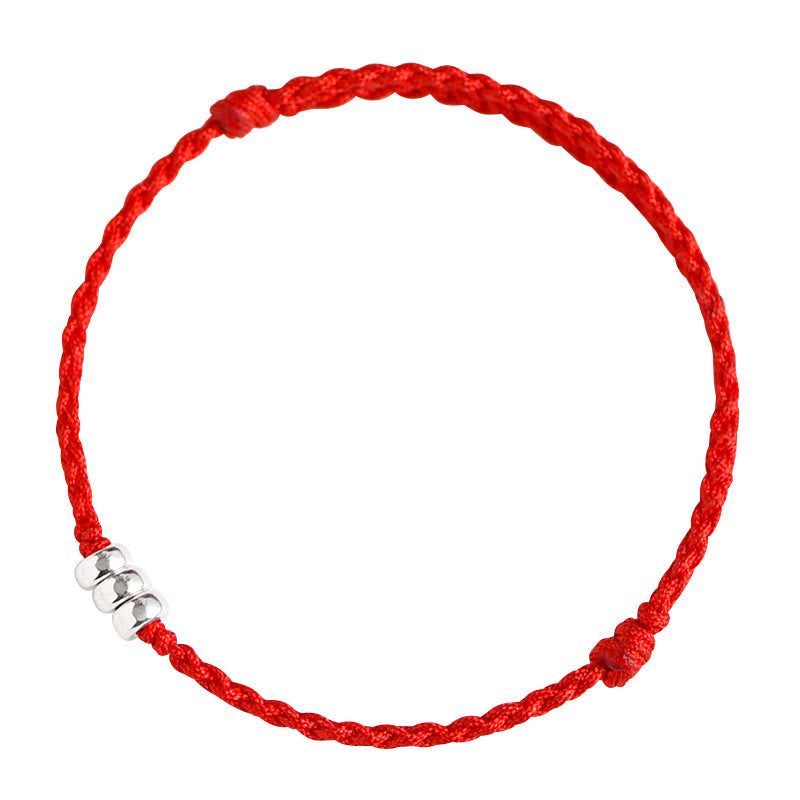 KarmaRipple's 925 Sterling Silver Beadwork Protection Fortune Woven Bracelet Anklet p16