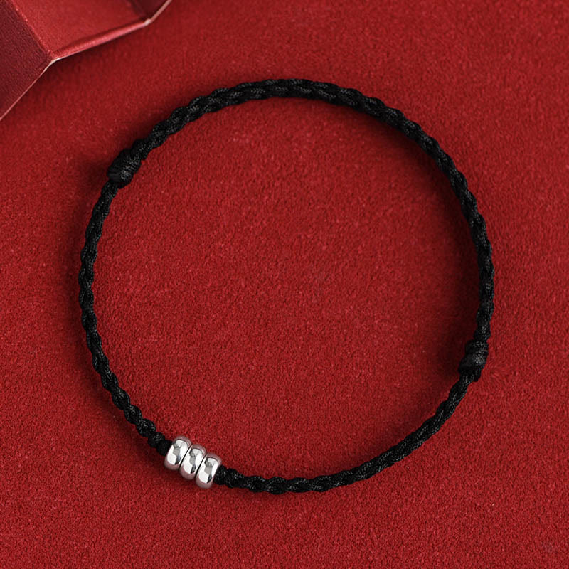 KarmaRipple's 925 Sterling Silver Beadwork Protection Fortune Woven Bracelet Anklet p5