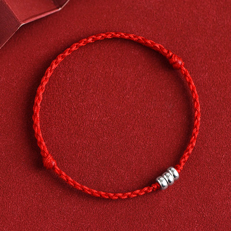 KarmaRipple's 925 Sterling Silver Beadwork Protection Fortune Woven Bracelet Anklet p4