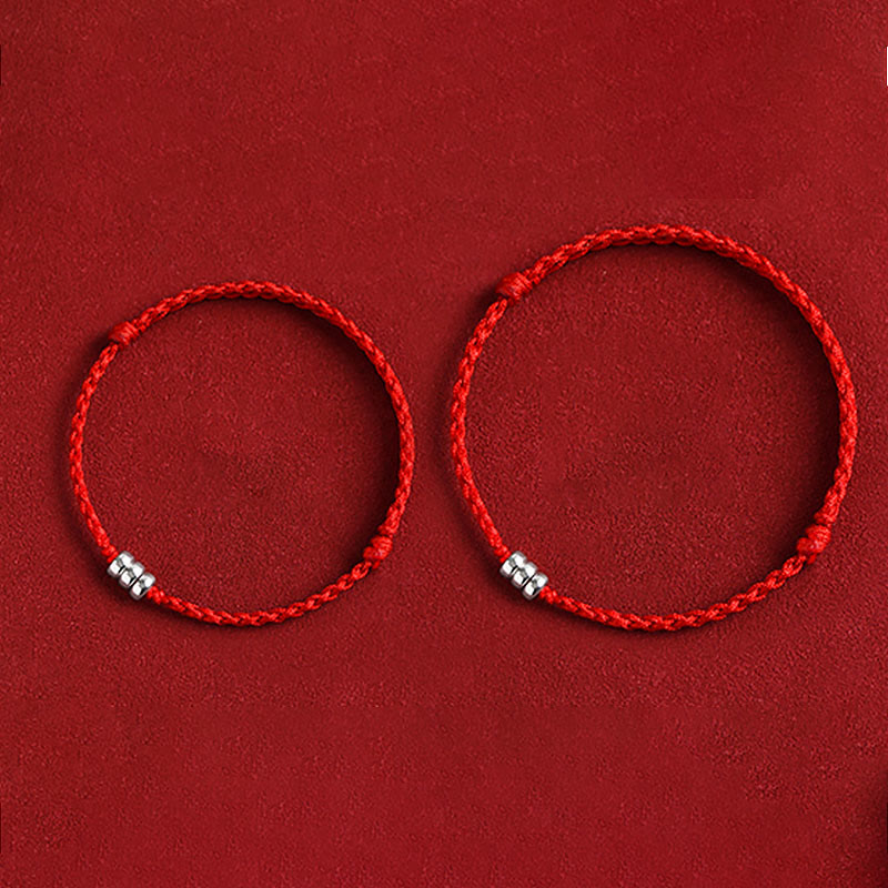 KarmaRipple's 925 Sterling Silver Beadwork Protection Fortune Woven Bracelet Anklet p13