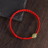 Red Rope / Hetian Jade 14k Gold Beads / Bracelet(Wrist Circumference 13-18cm)