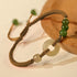 Brown Rope(Wrist Circumference:15-16cm)-The color of Hetian jade is random dark or light
