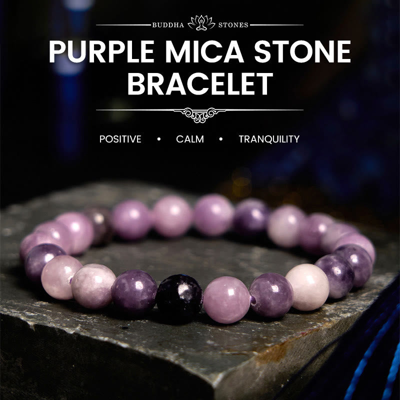 KarmaRipple's Purple Mica Stone'sitive Bracelet p1