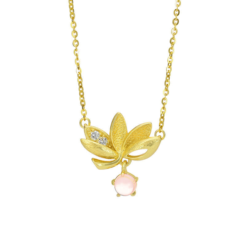 KarmaRipple's 925 Sterling Silver Lotus Keep away evil spirits Pendant Necklace p1