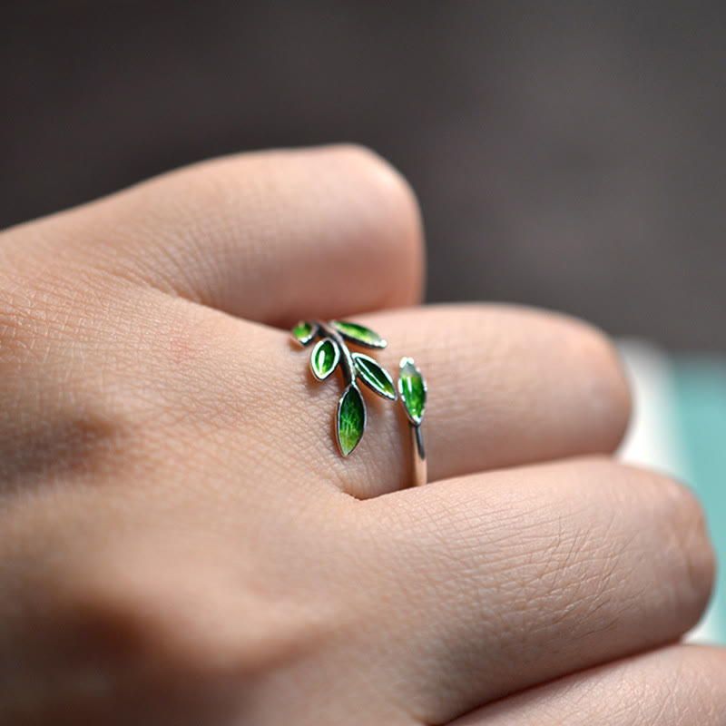 KarmaRipple's KarmaRipple Leaves Bronze Wealth Adjustable Ring p5