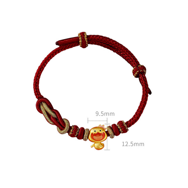 KarmaRipple's Red String 925 Sterling Silver Year of the Snake Cute Crown Snake Strength Bracelet p10