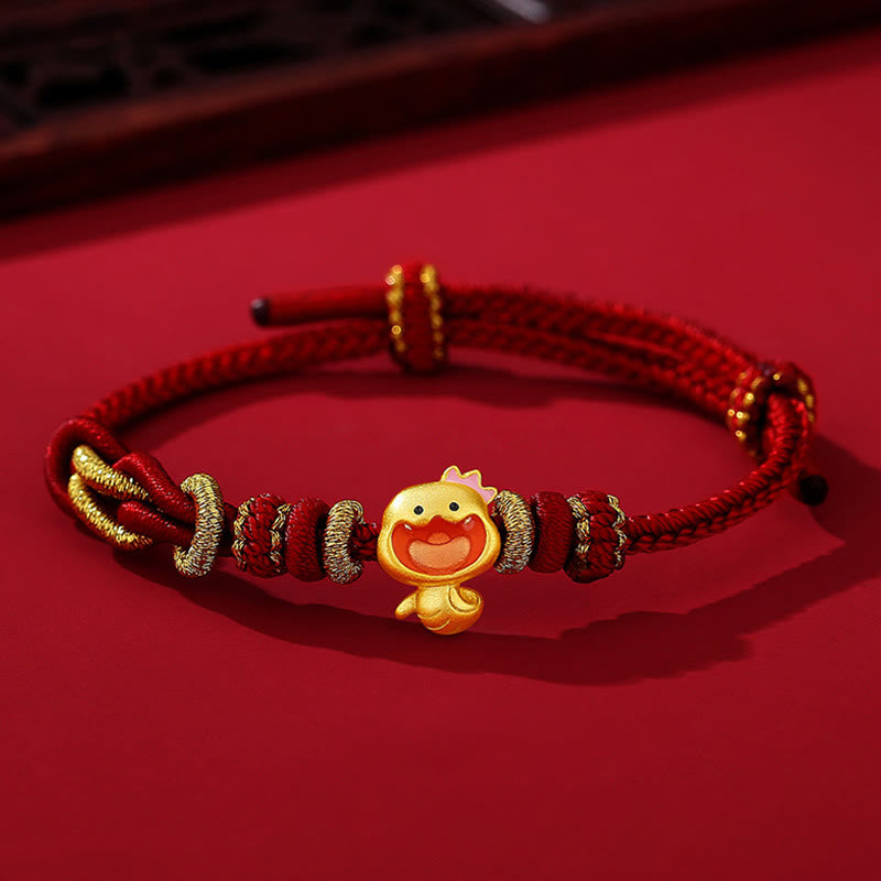 KarmaRipple's Red String 925 Sterling Silver Year of the Snake Cute Crown Snake Strength Bracelet p11