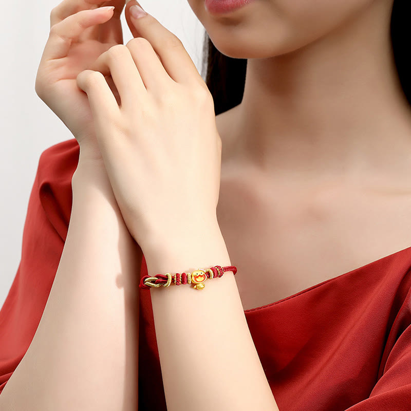 KarmaRipple's Red String 925 Sterling Silver Year of the Snake Cute Crown Snake Strength Bracelet p8