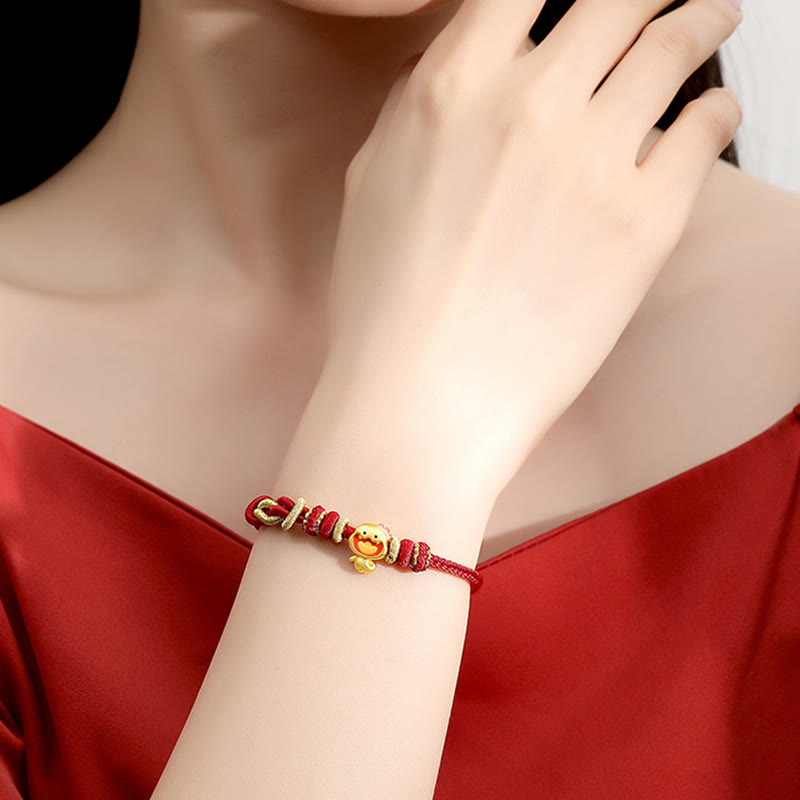 KarmaRipple's Red String 925 Sterling Silver Year of the Snake Cute Crown Snake Strength Bracelet p9
