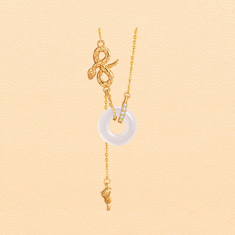 KarmaRipple's Chalcedony 925 Sterling Silver Year of the Snake Rose Balance Pendant Necklace p13
