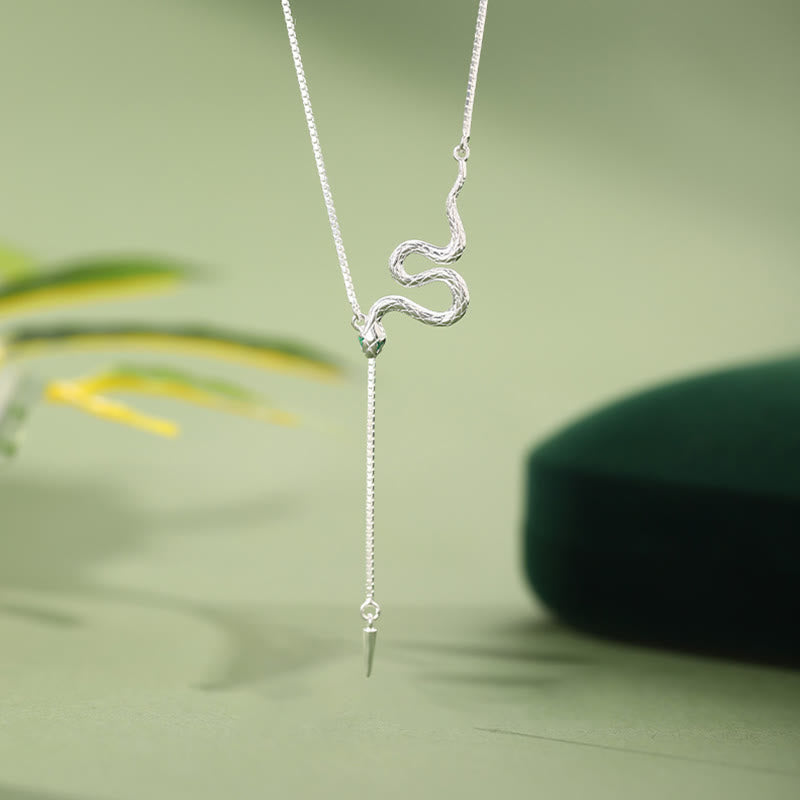 KarmaRipple's 925 Sterling Silver Year of the Snake Balance Pendant Necklace Earrings Set p9