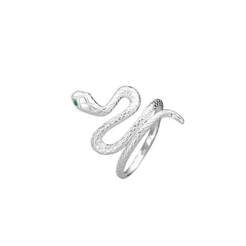 KarmaRipple's 925 Sterling Silver Year of the Snake Calm Pendant Necklace Ring Earrings Set p8