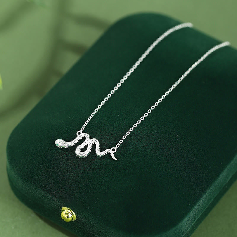 KarmaRipple's 925 Sterling Silver Year of the Snake Calm Pendant Necklace Ring Earrings Set p1