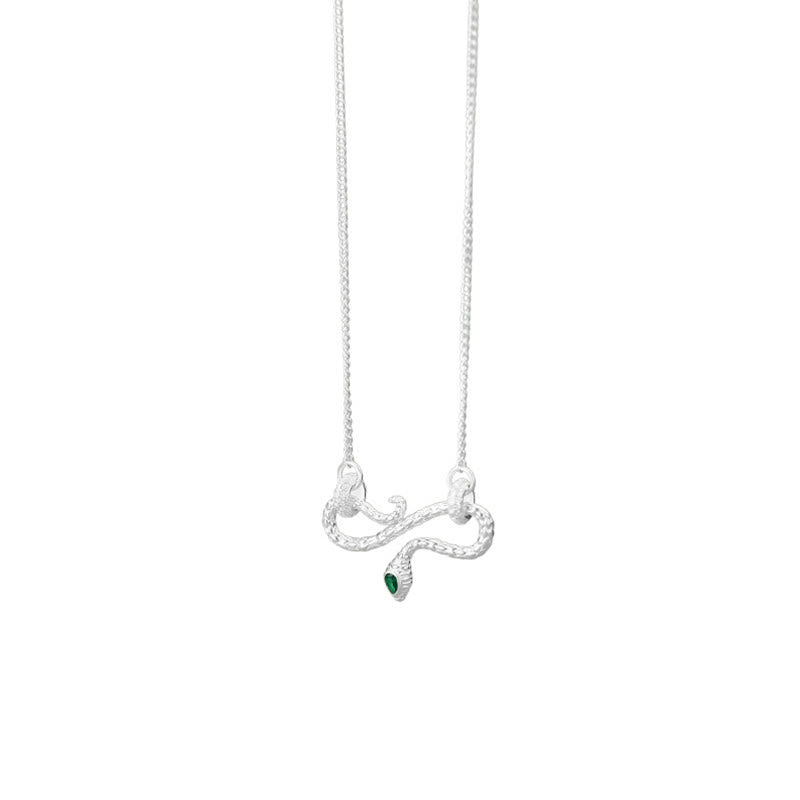 KarmaRipple's 999 Sterling Silver Year of the Snake Coiling Snake Infinite Symbol Blessing Pendant Necklace p8
