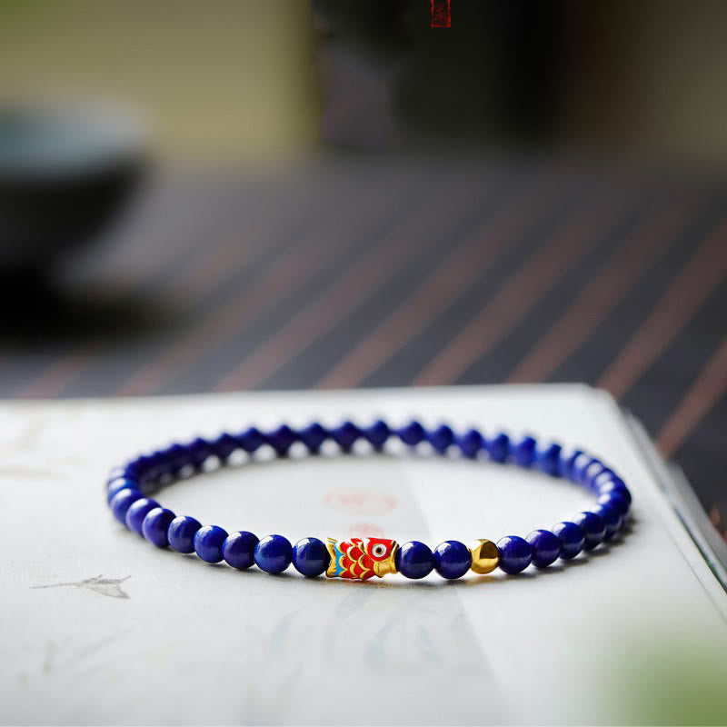 KarmaRipple's Lazurite Koi Fish Positive Bracelet p1