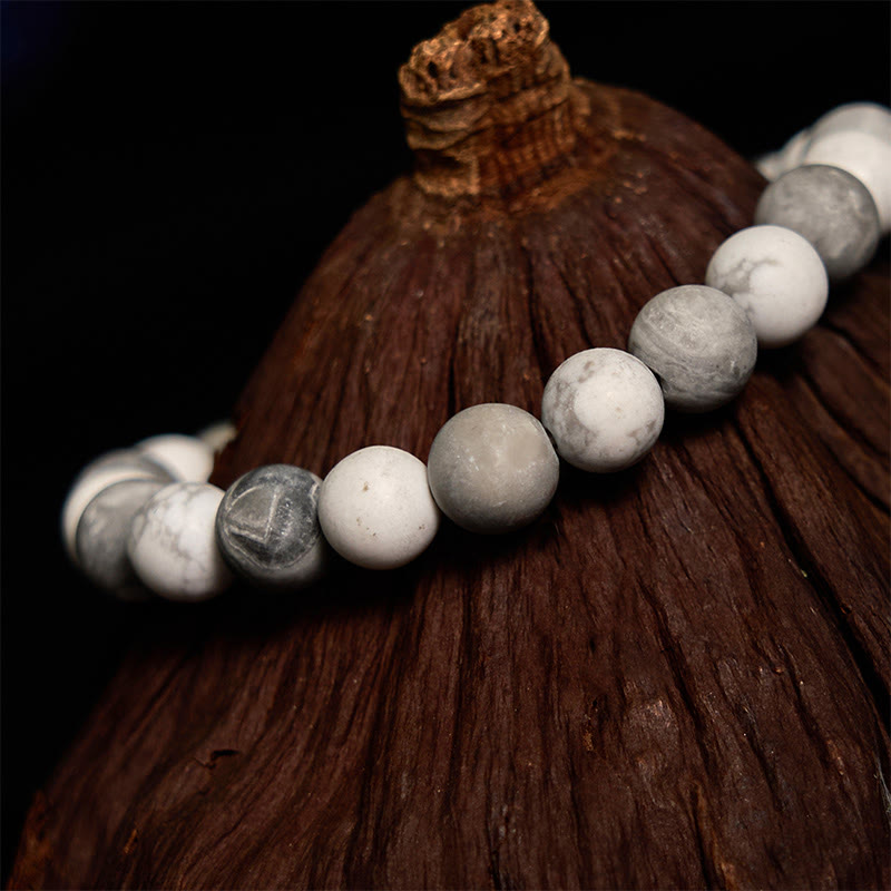 KarmaRipple's Picasso Jasper Ivory Turquoise Courage Bracelet p3