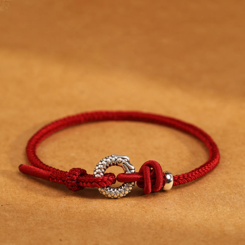 KarmaRipple's 999 Sterling Silver Year Of The Dragon Peace Buckle Fortune Bracelet p1