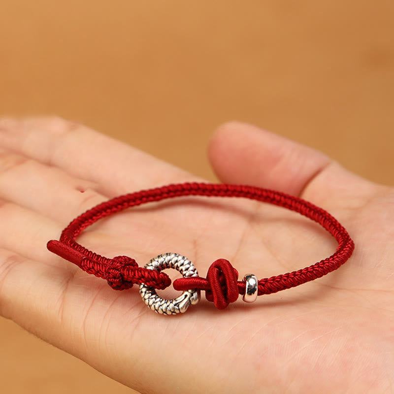 KarmaRipple's 999 Sterling Silver Year Of The Dragon Peace Buckle Fortune Bracelet p15