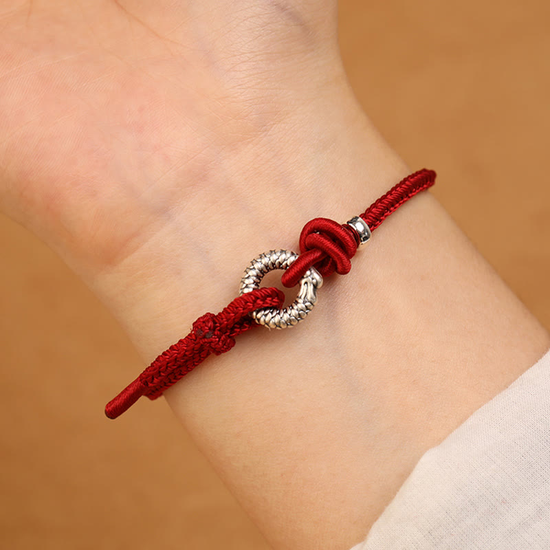 KarmaRipple's 999 Sterling Silver Year Of The Dragon Peace Buckle Fortune Bracelet p13