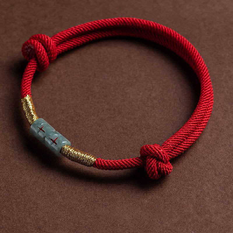 KarmaRipple's Fortune Jade String Rope Bracelet p10