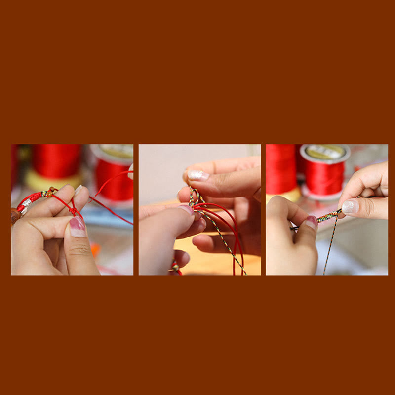 KarmaRipple's Jade Abacus Bead Prosperity Red String Rope Bracelet p18