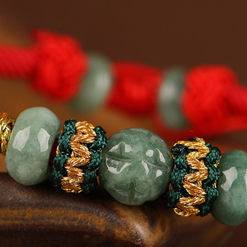 KarmaRipple's Jade Abacus Bead Prosperity Red String Rope Bracelet p11