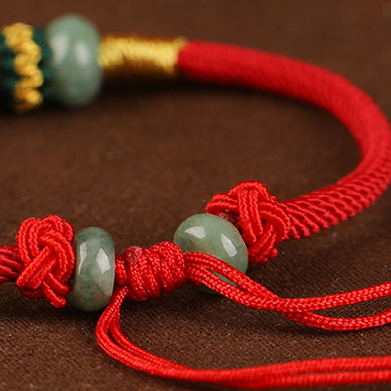 KarmaRipple's Jade Abacus Bead Prosperity Red String Rope Bracelet p12