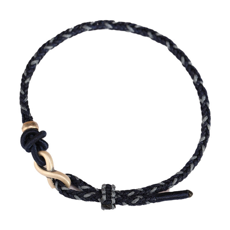 KarmaRipple's Handmade 999 Sterling Silver Endless Weave Infinity Symbol Luck?Rope Bracelet p19