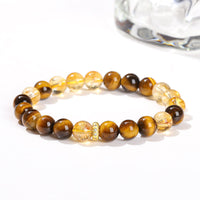KarmaRipple's Authentic Tiger Eye Citrine Beadwork Strength Bracelet