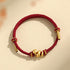 999 Sterling Silver Golden Snake DarkRed(Wrist Circumference: 14-18cm)