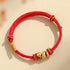999 Sterling Silver Golden Snake Red(Wrist Circumference: 14-18cm)