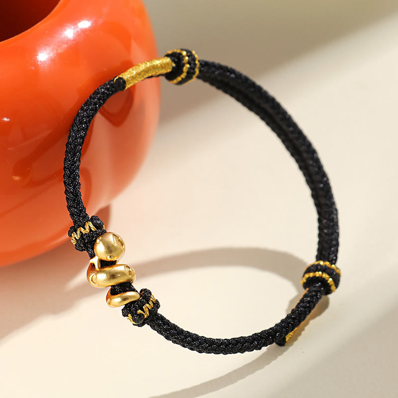 KarmaRipple's Handmade 999 Sterling Silver Golden Year Of Snake Red String Protection Woven Bracelet p16