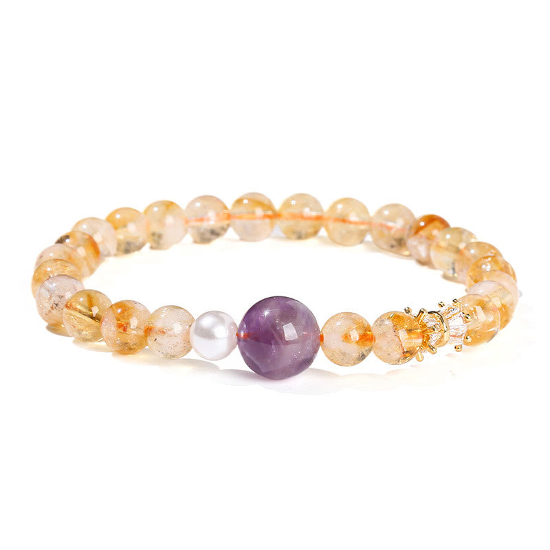 KarmaRipple's Authentic Citrine Amethyst Prosperity Bracelet p9