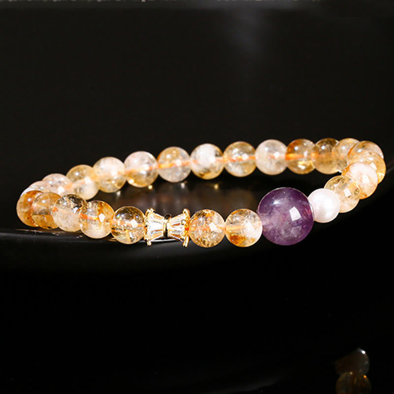 KarmaRipple's Authentic Citrine Amethyst Prosperity Bracelet p3