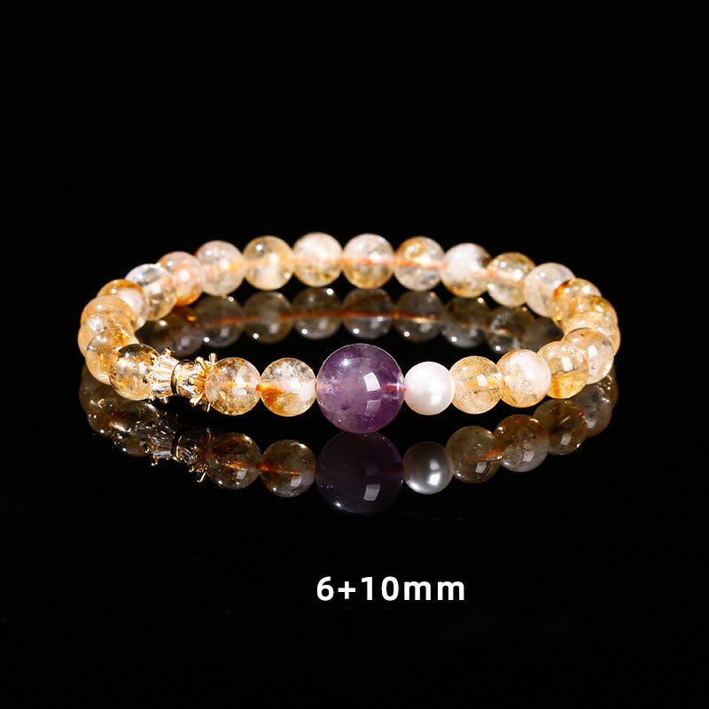 KarmaRipple's Authentic Citrine Amethyst Prosperity Bracelet p10